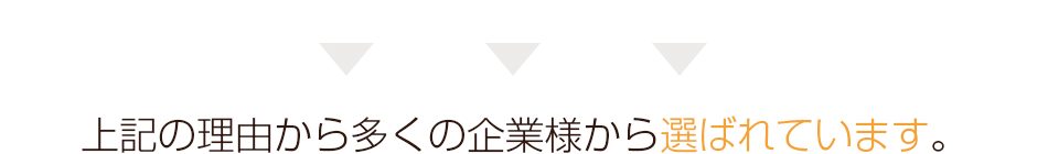上記の理由から多くの企業様から選ばれています