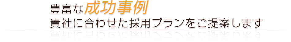 豊富な成功事例