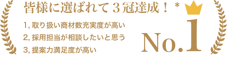 皆様に選ばれて3冠達成