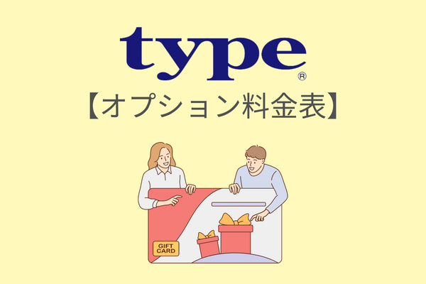 type（タイプ）のオプション料金表