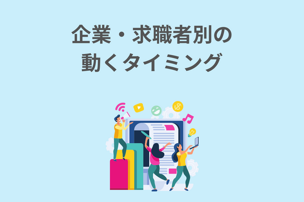 企業・求職者別の動きが活発になるタイミング