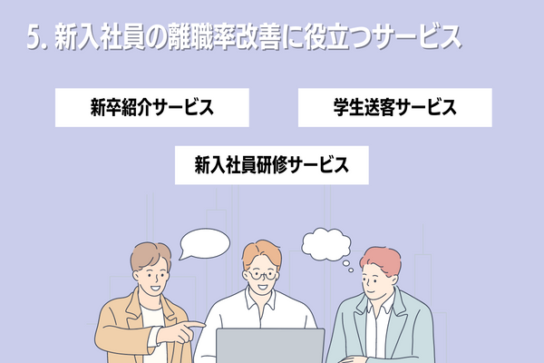 新入社員の離職率改善に役立つサービス