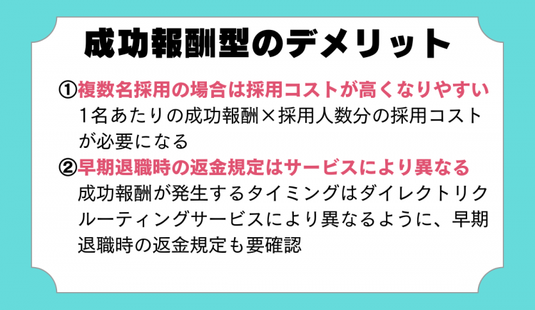 成功報酬型のデメリット