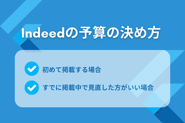 indeedの予算の決め方