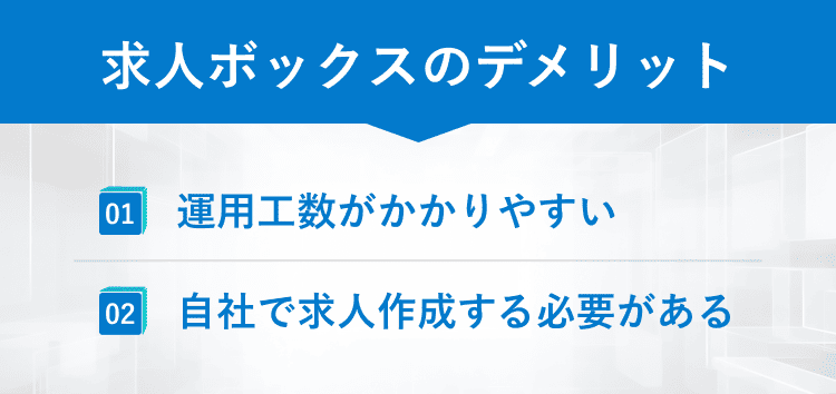 求人ボックスのデメリット