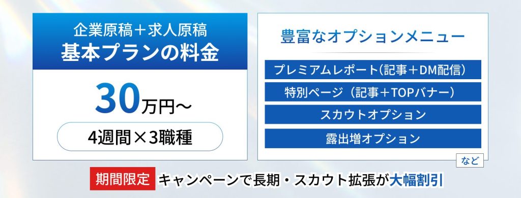 日経転職版の掲載料金の概要