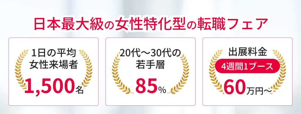 女の転職type転職イベント
日本最大級の女性特化型の転職フェア