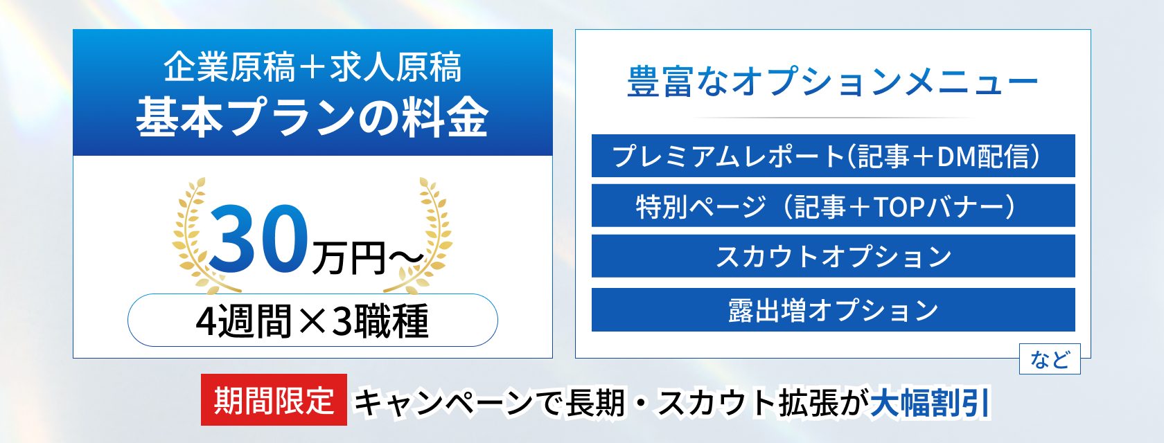 日経転職版の掲載料金の概要