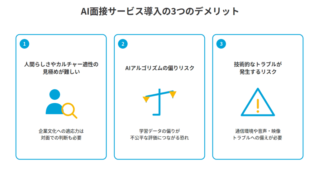 AI面接導入のデメリット