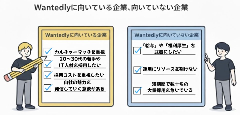 Wantedly向いている企業・向いていない企業