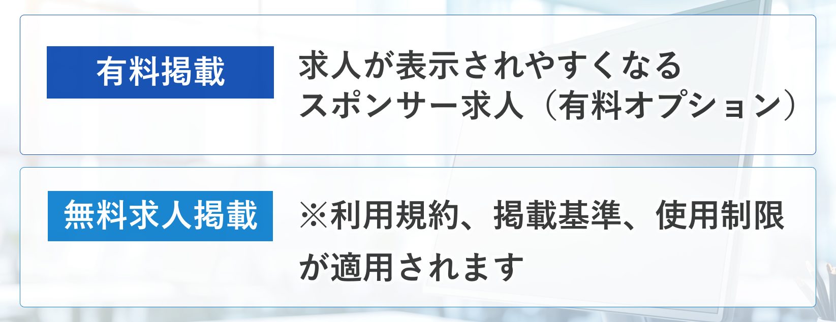Indeedの有料掲載と無料掲載の違い