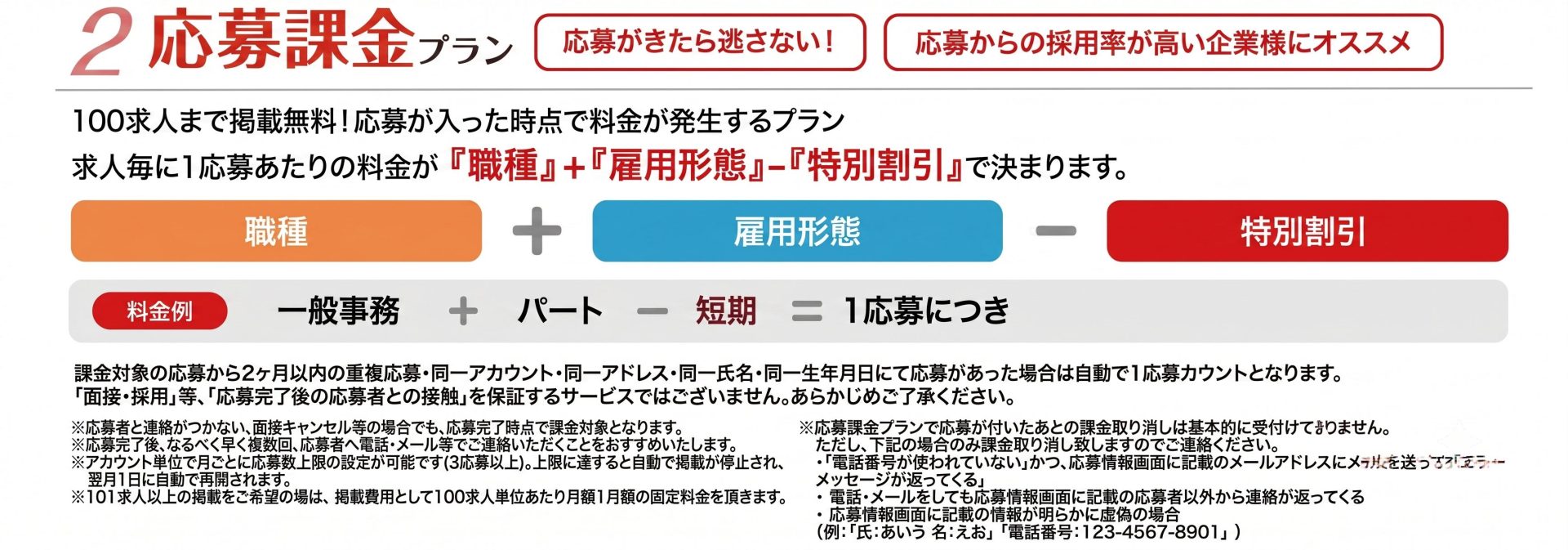 しゅふJOB_応募課金プランの料金設定方法_サービスページ