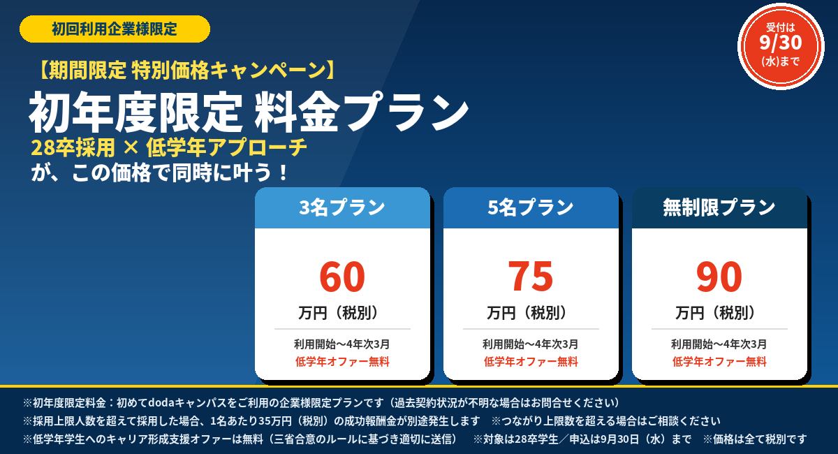 dodaキャンパス28卒キャンペーン